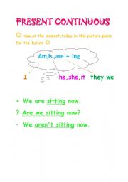 English Worksheet: present continuous