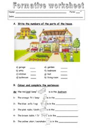 English Worksheet: formative worksheet