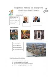 English Worksheet: Mps and Pm cheering for the nations football team