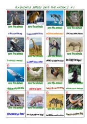 Multipurpose flash-cards.  Animals # 1