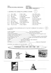 English Worksheet: past simple and past continuous