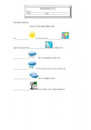 English worksheet: The weather