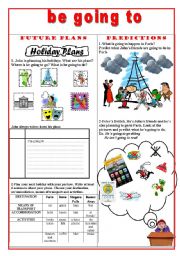 English Worksheet: Future going to: Plans - Predictions