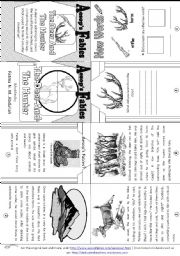 English Worksheet: Aesops Fables: The Deer and the Hunter [ Mini-book ]