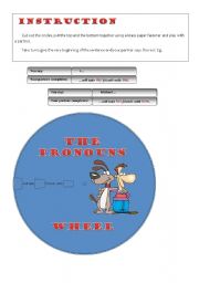 English Worksheet: The Pronouns Wheel
