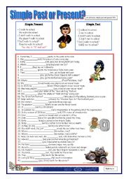 English Worksheet: Simple Past and Present Practice