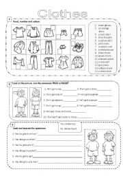 English Worksheet: CLOTHES