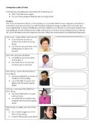 English Worksheet: Hong Kong Redevelopment (writing/speaking)