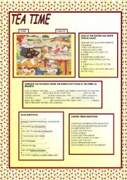 English Worksheet: TEA TIME