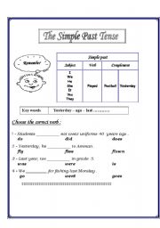 English Worksheet: Present - Past simple tense 