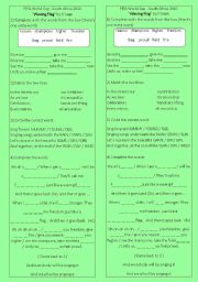 English Worksheet: World Cup - Waving flag ( SONG )