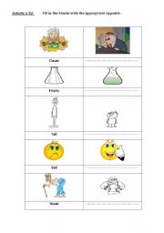 English worksheet: Opposite Pictionary