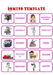 English Worksheet: Occupations Domino