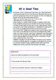 English Worksheet: READING