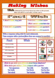 English Worksheet: Making Wishes