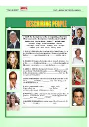 English Worksheet: FAMOUS PEOPLE