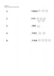 English Worksheet: Numbers Matching