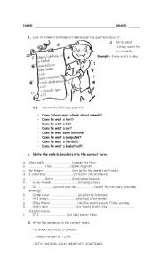 English Worksheet: English workshop