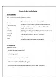 English Worksheet: Friends - The one with the football