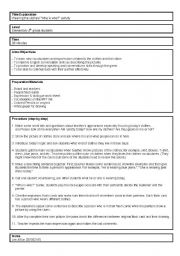 English Worksheet: Speaking Lesson Plan for elementary school