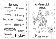 English Worksheet: A Mermaids Week (First 6 pages)