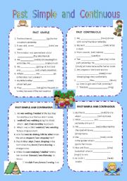 English Worksheet: Past Simple and continuous