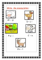 English worksheet: farm animal 2