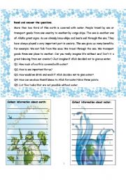 English Worksheet: Reading Comprehension