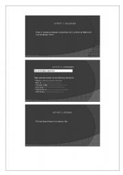 English Worksheet: Activities For Speaking Skills