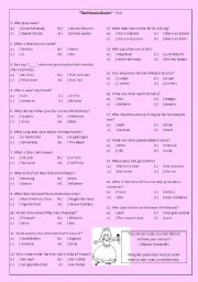 English worksheet: The princess diaries ( movie trivias )