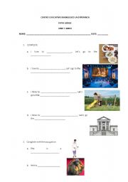 English worksheet: Activities