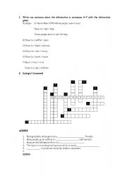English Worksheet: crosswords