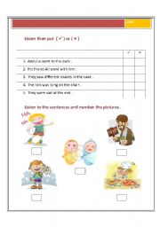 English worksheet: listening