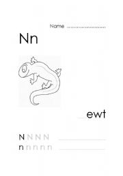 English Worksheet: Animal alphabet N to Z