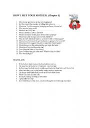 English worksheet: How I met your mother