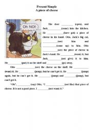 English Worksheet: Present Simple funny story