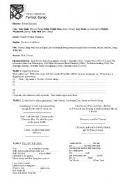 English Worksheet: Forrest Gump Worksheet