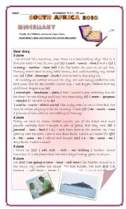 English Worksheet: GRAMMAR TEST - SOUTH AFRICA