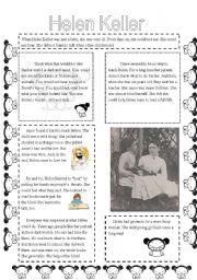 English Worksheet: Comprehension -- Helen Keller