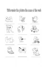 English worksheet: picture Verbs 