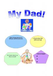 English worksheet: Fathers Day Writing Activity