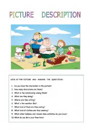 English Worksheet: Family  picnic