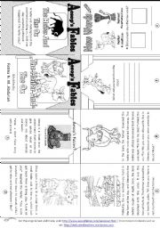 English Worksheet: Aesops Fables: The Heifer and The Ox [ Mini-book ]