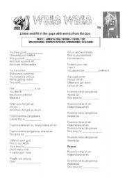 English Worksheet: Waka Waka 2