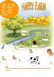 English Worksheet: Happy farm