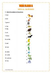 English worksheet: time flash a, units 1a-8a revision, ex. 1-6 (editable), part 1/2