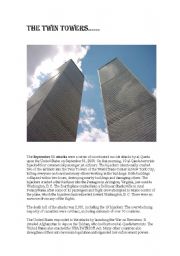 English Worksheet: Twin Towers