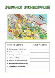 English Worksheet: Picture description 