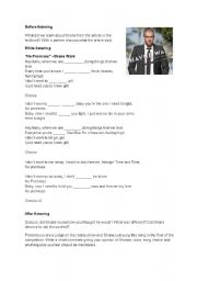 English Worksheet: No promises - Shane Ward