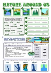 English Worksheet: NATURE AROUND US